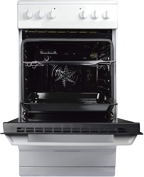 Amica AFC1530WH Freestanding Electric Cooker with Ceramic Hob, Conventional Oven, 50cm wide, White - 2