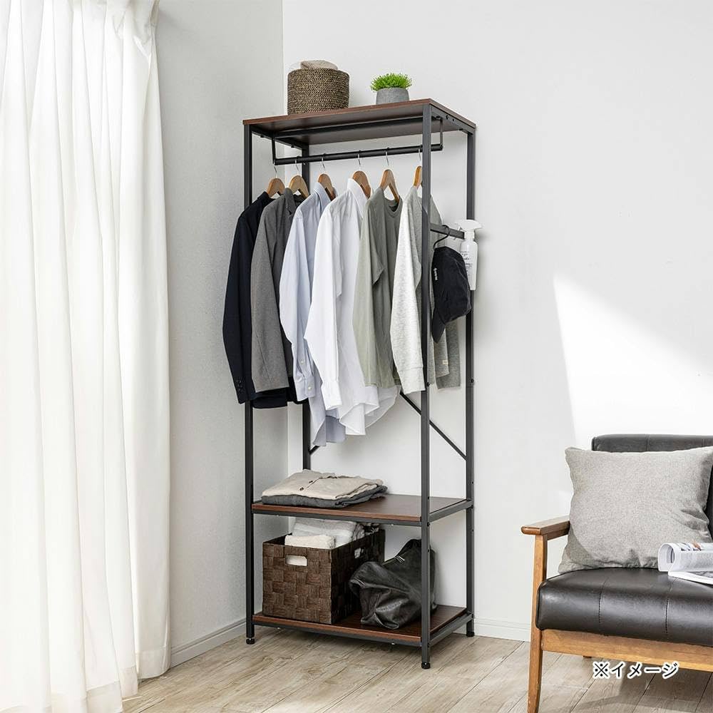 Amazon｜カインズ(CAINZ) 木製衣類ワードローブ ブラウン｜ワード