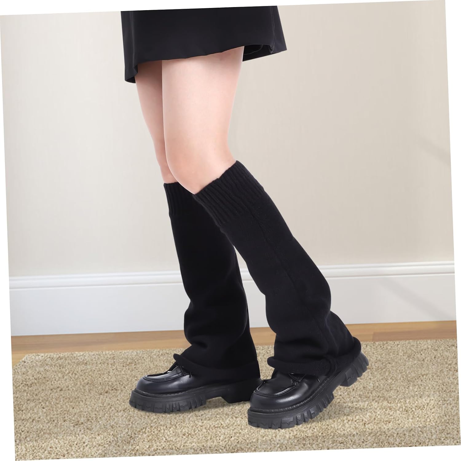 2pairs Winter Legwarmer Women Loose Fit Long Socks Knitted Leg Warmers for Women Warm Boot Covers Fashion Style