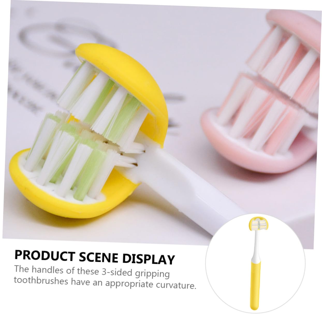 PLAFOPE Spazzolino Denti Lati Adulto con Setole Morbide per Pulizia Completa e per Orale e Rapida