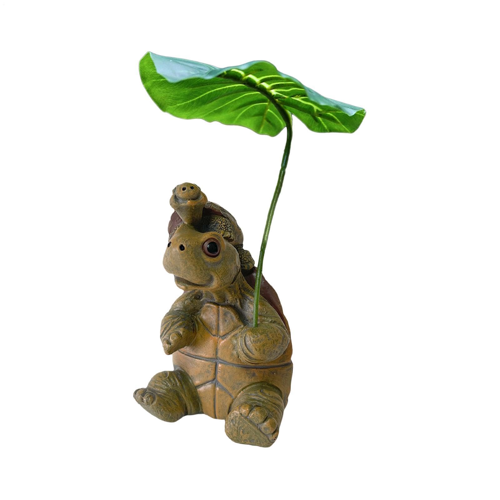 Décoration d'aquarium en résine et figurine tortue pour terrarium et maison