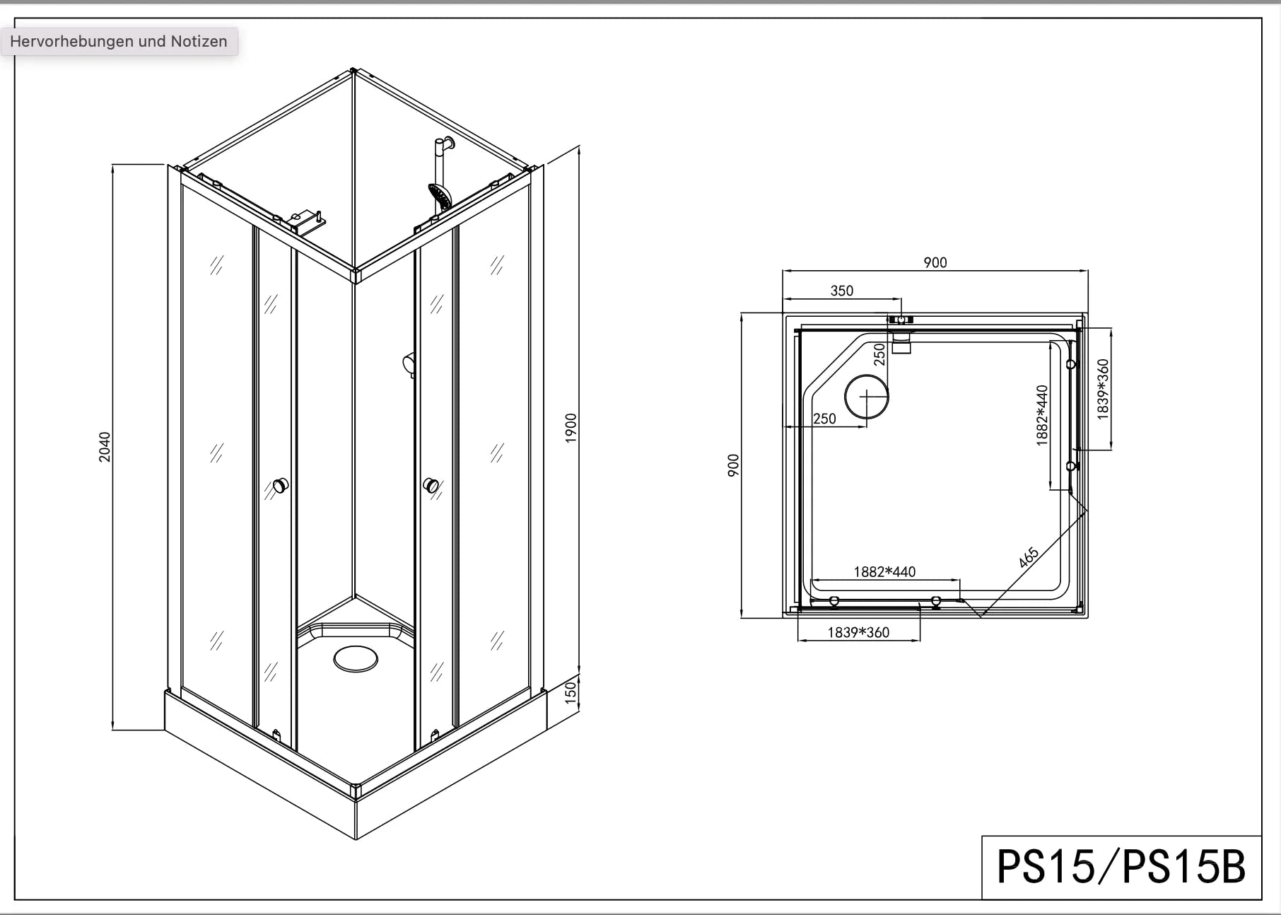 Box doccia quadrato Forte 80x80