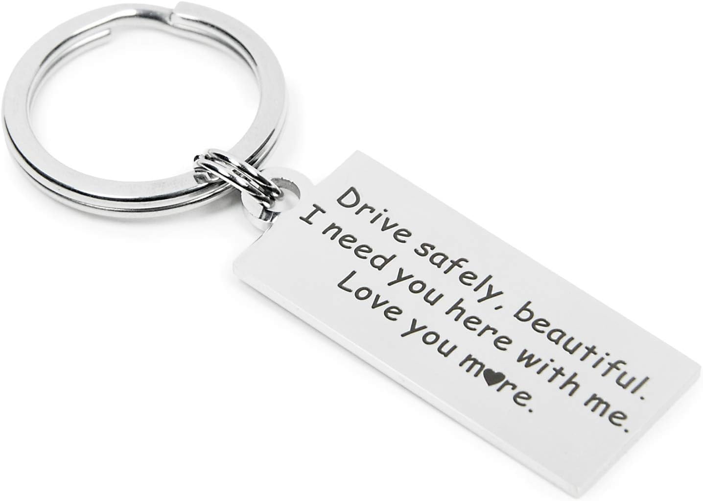 ElechobbyDrive Safe Keychain I Need You Here With Me Gifts for Husband Dad Boyfriend