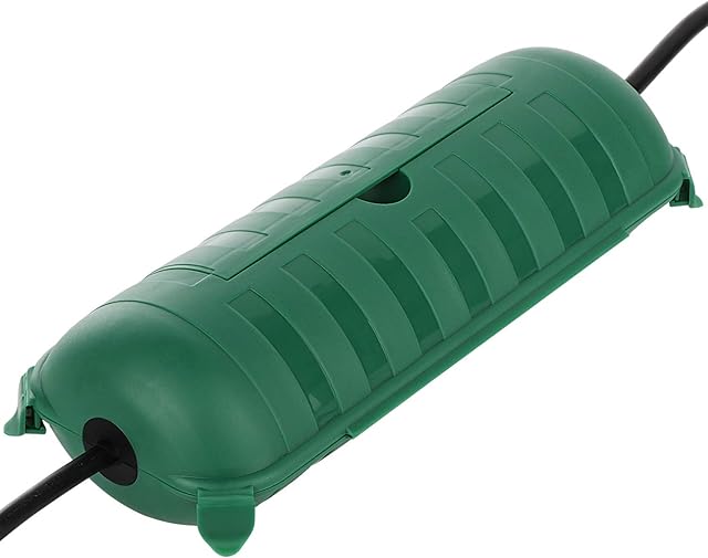 Restmo Extension Cord Safety Cover, IP44 Waterproof Connection Box, Weatherproof Electrical Enclosure Seal to Protect Outdoor Outlet, Plug, Holiday Decoration Light, Fountain, Power Tool, Green