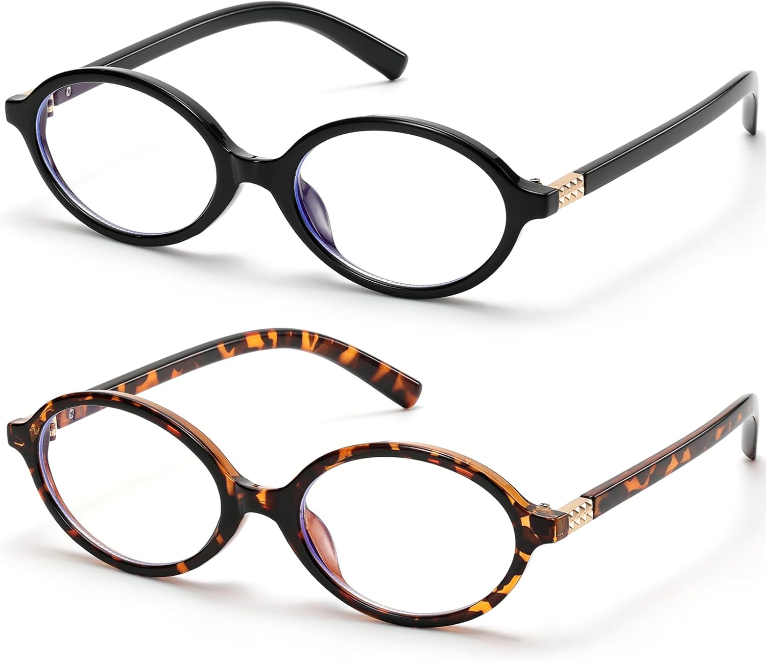 Retro Oval Blue Light Glasses for Women Fashion Computer Glasses Bluelight Blocking...