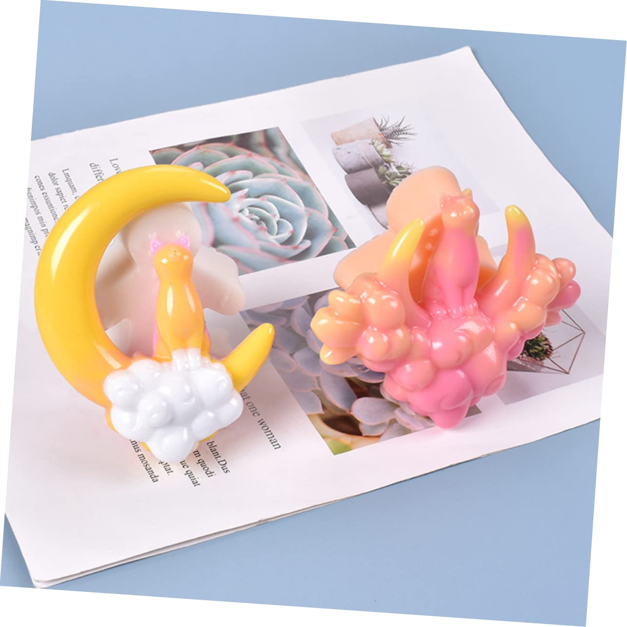 OSALADI 3 Series Molde De Epoxi Redondo Para Jabón Kits De Fundición A Mano Moldes Para Galletas De Molde De Fondant Molde De Fundición Con Colgante De Gato Molde De 2 piezas x 3