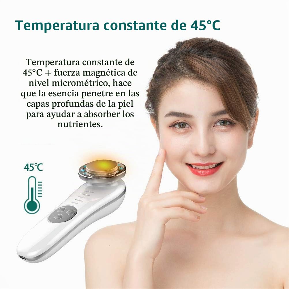 Aparato Facial Ultrasonido, 7 En 1 RF LED Facial Instrumento Multifuncional Dispositivo Anti-Edad Rejuvenecimiento De La Piel Anti-Arrugas Anti-Acné Apriete De La Piel Limpieza Facial