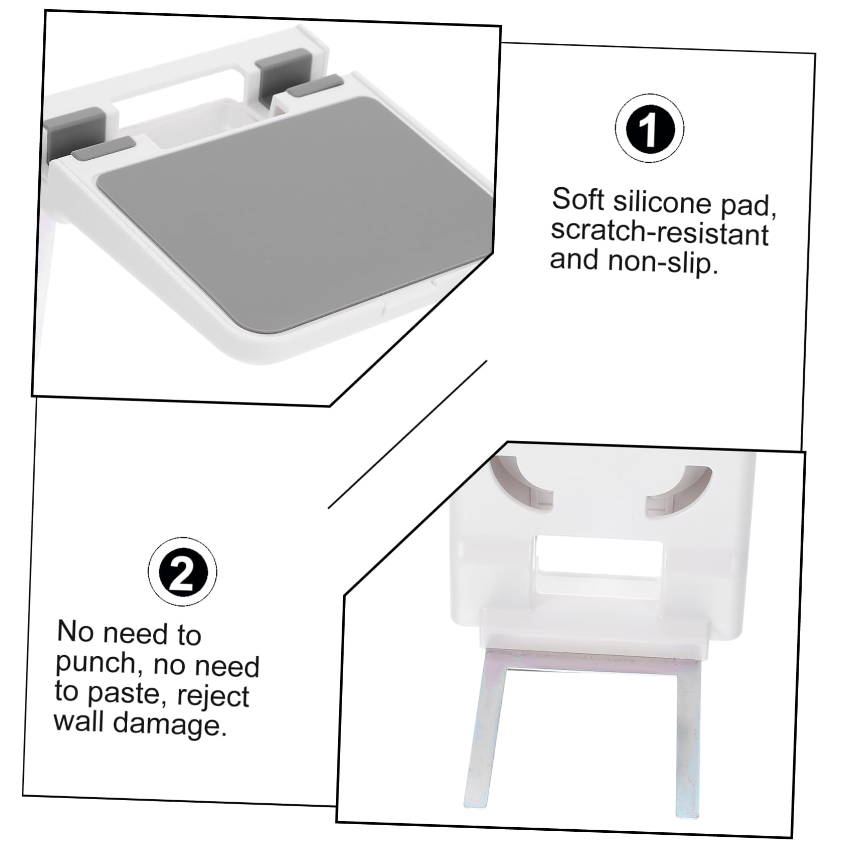 LALAFINA Wall Outlet Shelf for Security Punching Wall Mount Bracket Durable Design for Home System Space Saving Wall Shelf