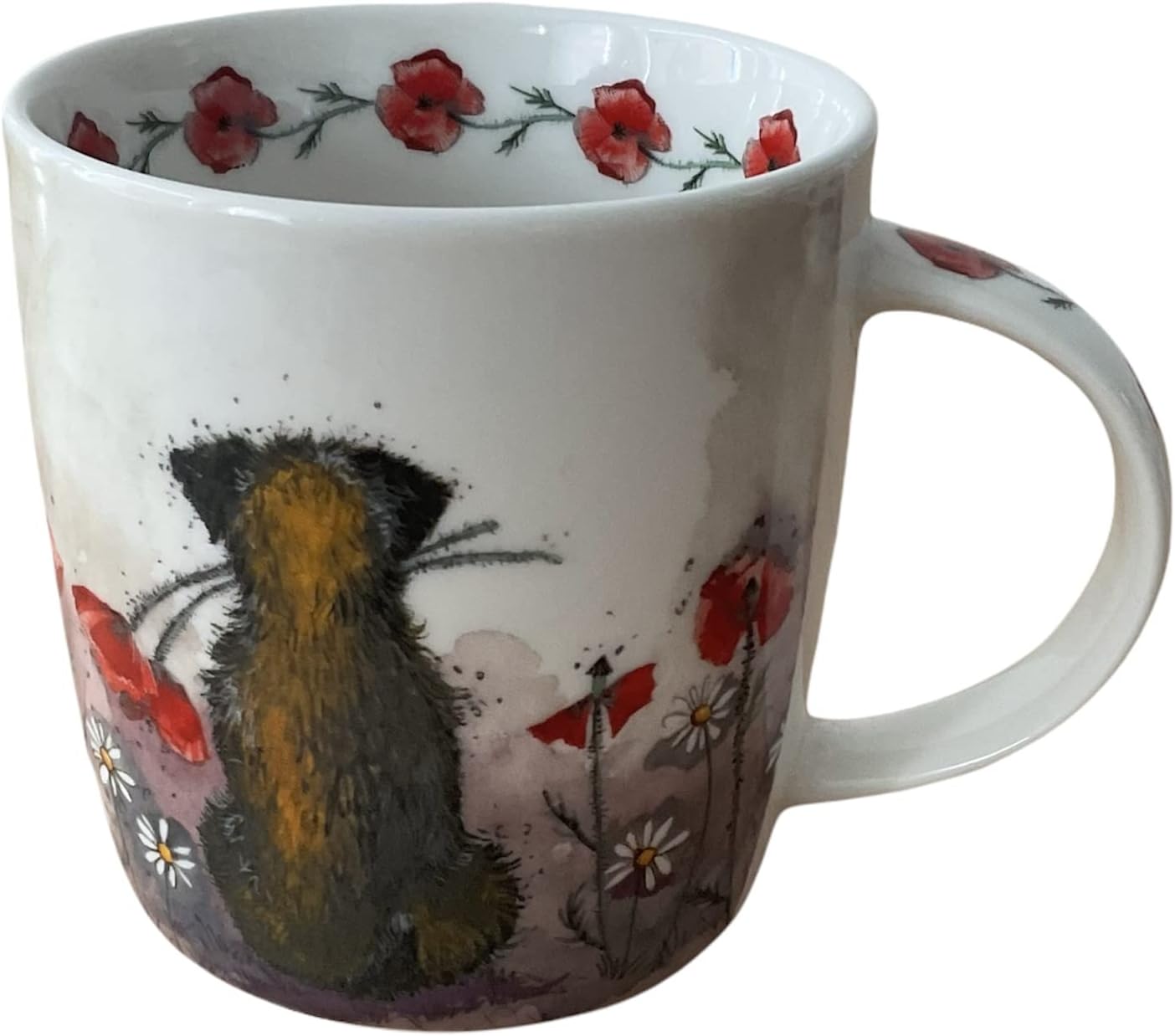 Alex Clark Border Terrier Dog and Poppies Mug