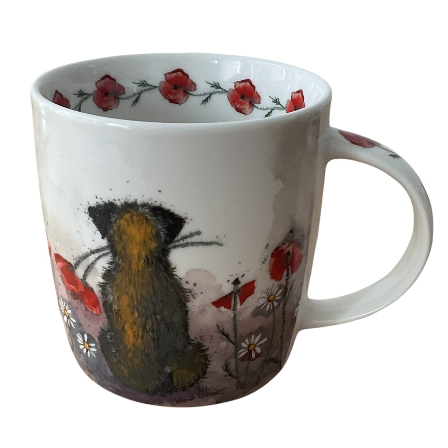 Alex Clark Border Terrier Dog and Poppies Mug