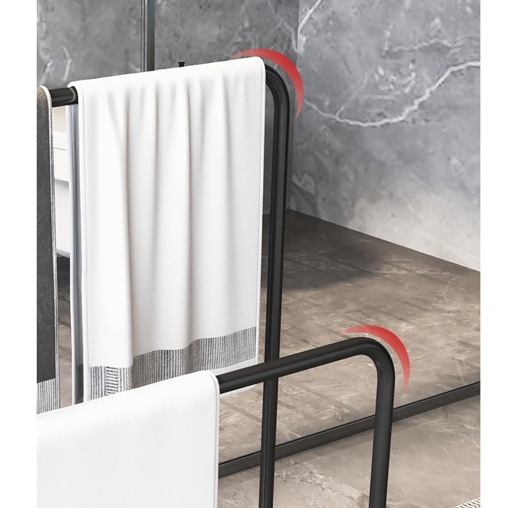 Portasciugamani da Terra Portasciugamani da Terra Portasciugamani da Bagno for la casa Portasciugamani da Bagno di Lusso Leggero Portasciugamani Senza punzonatura Portasciugamani(Bianco)