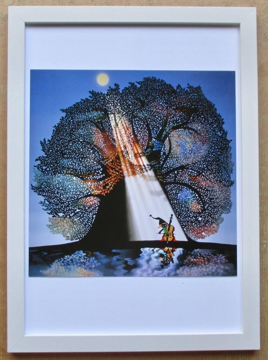 藤城 絵 額付き