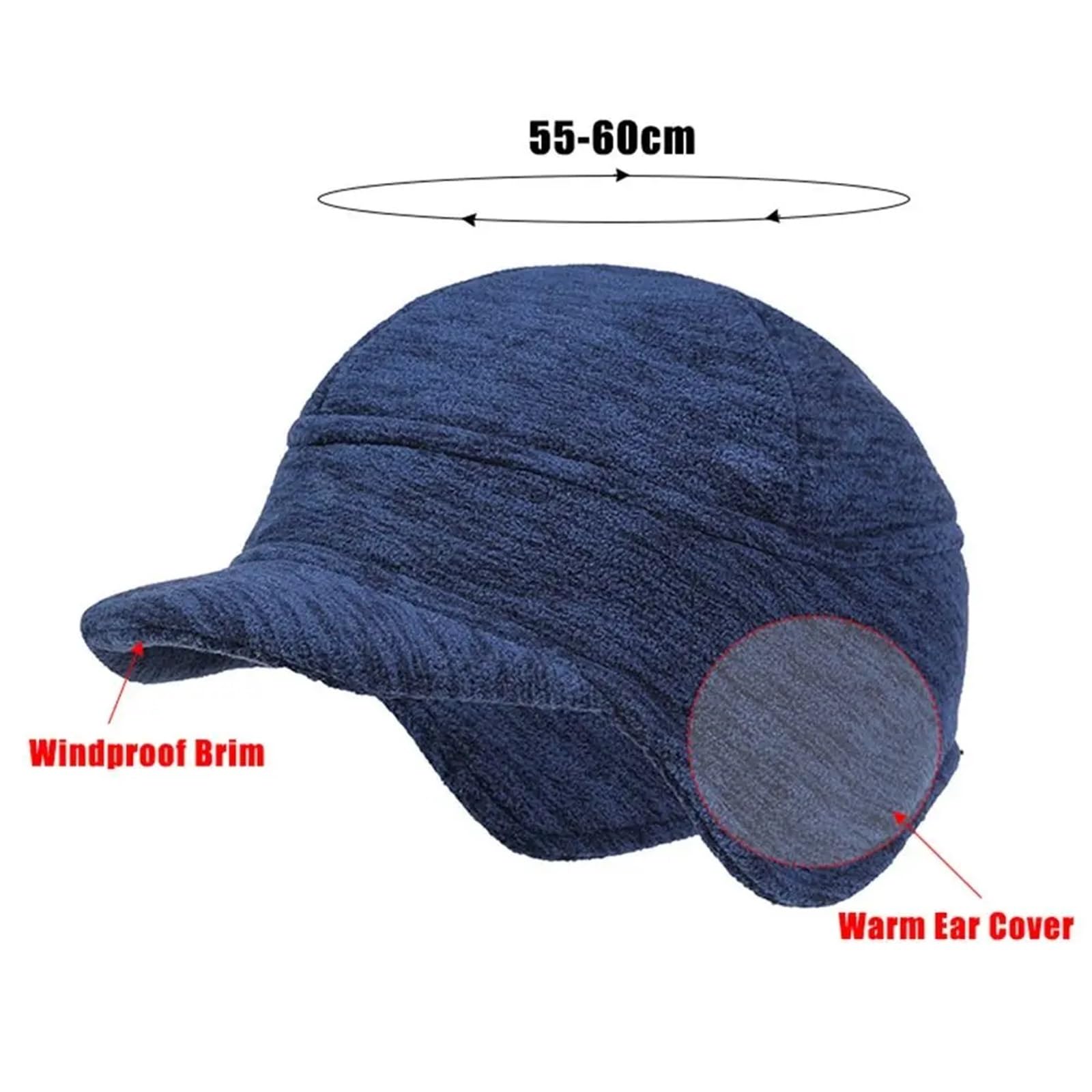 Cappello di peluche spesso e caldo Berretto da ciclismo Uomo Donna invernale Copri orecchio esterno antivento for protezione for le orecchie Berretti lavorati a maglia Per Il Ciclismo