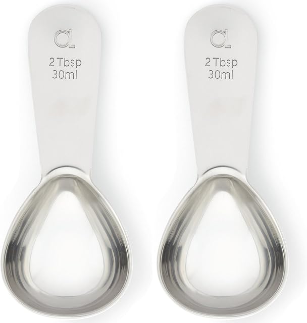 Coffee Scoop (Set of 2) by Apace - 2 Tablespoon (Tbsp) - The Best Stainless Steel Measuring Spoons for Coffee, Tea, and More