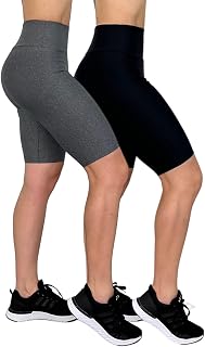 Kit 2 Bermudas Feminina Cintura Alta Antiatrito, Caminhada, Corrida, Ciclista, Academia, Treino, Fitness