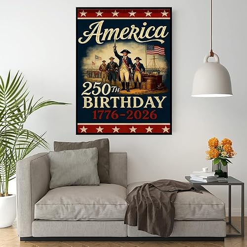 Ekuxom 4th of July Diamond Art Kits for Adults- American 250 Th Birthday Diamond Painting Kits-DIY Full Drill Paint by Diamonds Dot Gem Art for Home Wall Decor 12x16inch — view 5