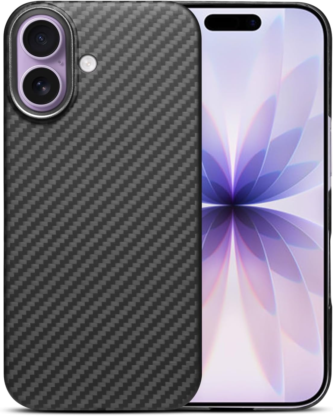 Ultra Thin Aramid Carbon Fiber Case for Apple iPhone 17, Fit for magsafe, Camera Full Cover Protection (for iPhone 17) Black