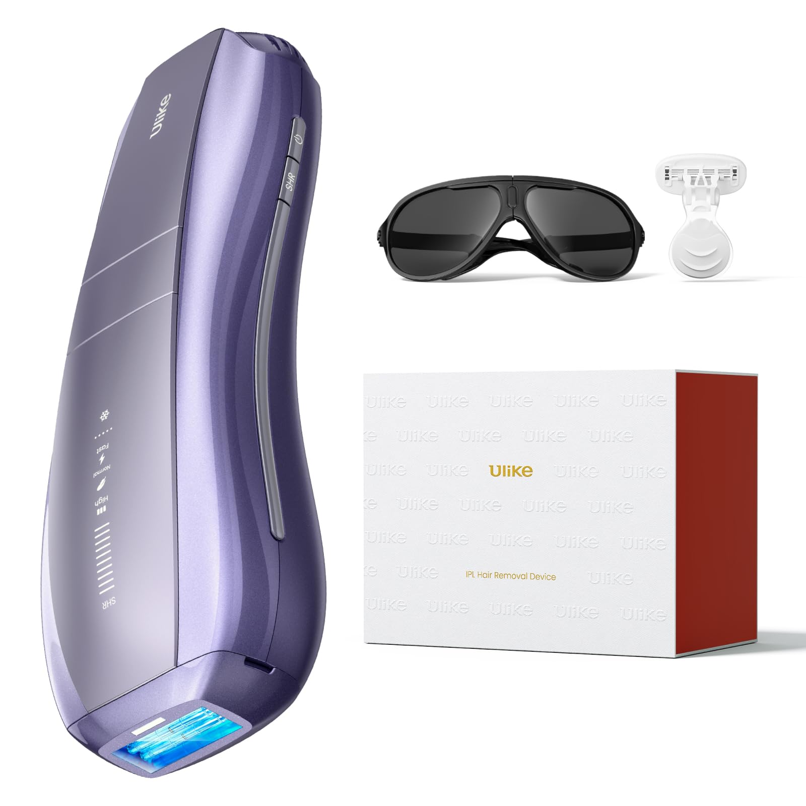 Ulike Air 10 Depiladora Láser para Mujeres y Hombres, Depilación IPL, Enfriamiento Efecto Hielo, Casi Indolora, Resultados Duraderos, SkinSensor, 4 Modos, Uso en Casa, Cuerpo y Rostro, Púrpura