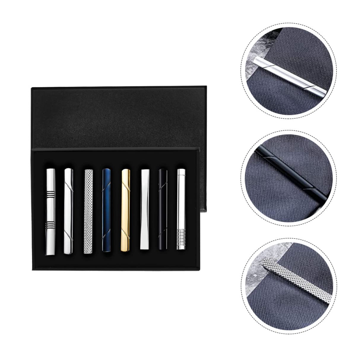 LIFKOME Clips De Corbata De Los Hombres Padrinos De Boda Remolino Cuello Borgoña Pisacorbatas Hombre Sujeta Corbatas Clip De Corbata De Cobre Clip De Corbata De Moda