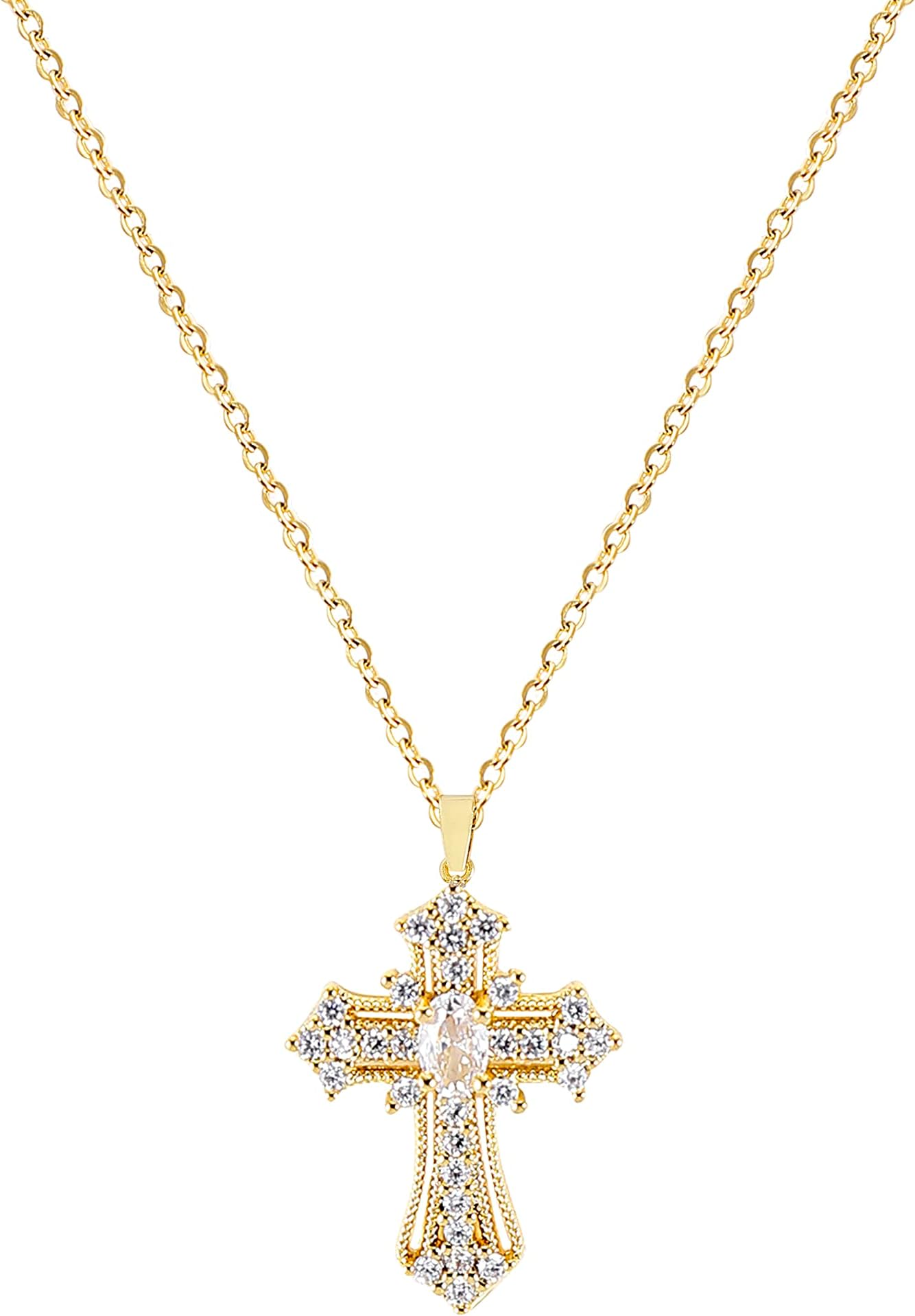 Cross Pendant Necklace for Women Jewelry Gold Cross Necklaces for Women Cross Necklace Minimalist Trendy Jewelry Valentines Day