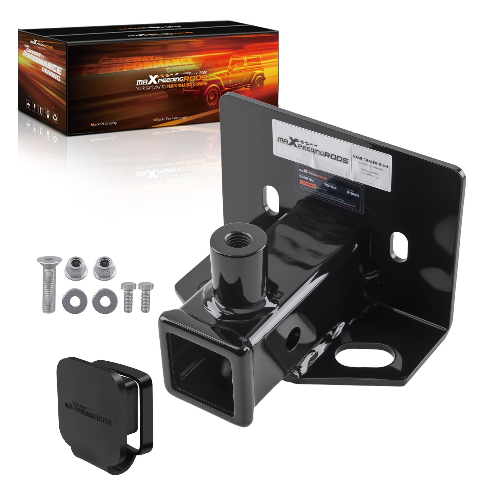 maXpeedingrods Class 3 Trailer Hitch, 2 Inch Receiver, Tow Hitch Receiver for Dodge Dakota 2005-2010, for Mitsubishi Raider 2006-2009