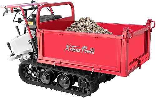 XtremepowerUS 61034 Carretilla de rueda de pista de gas 7hp 212cc 850lbs Carrito de utilidad de carga máxima carrito de utilidad motorizado