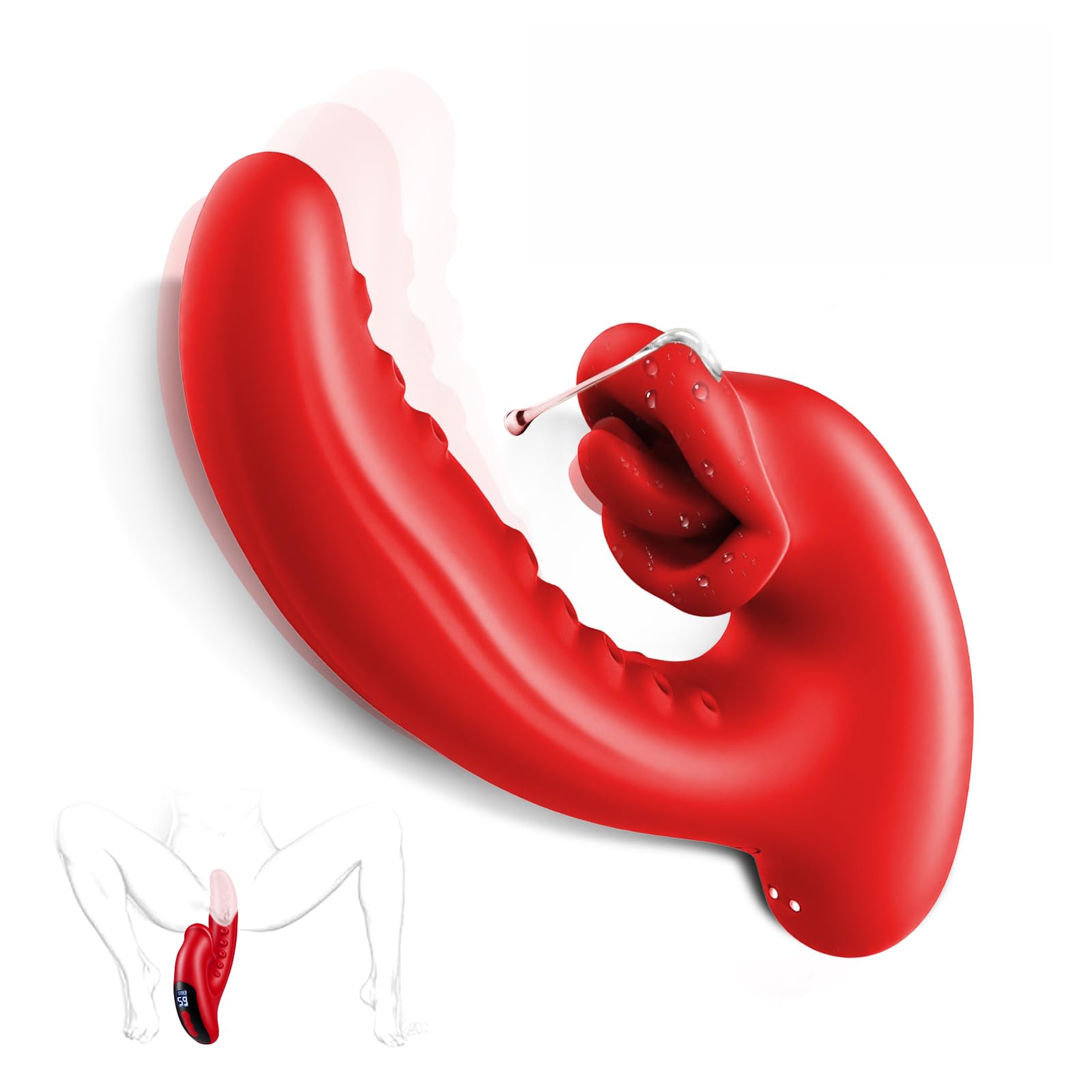 Vibrator Adult Sex Toys Dildo CAMWOQL with 10 Thrust Vibrations and 5 Tongue Licking Modes Female G-Spot Nipple