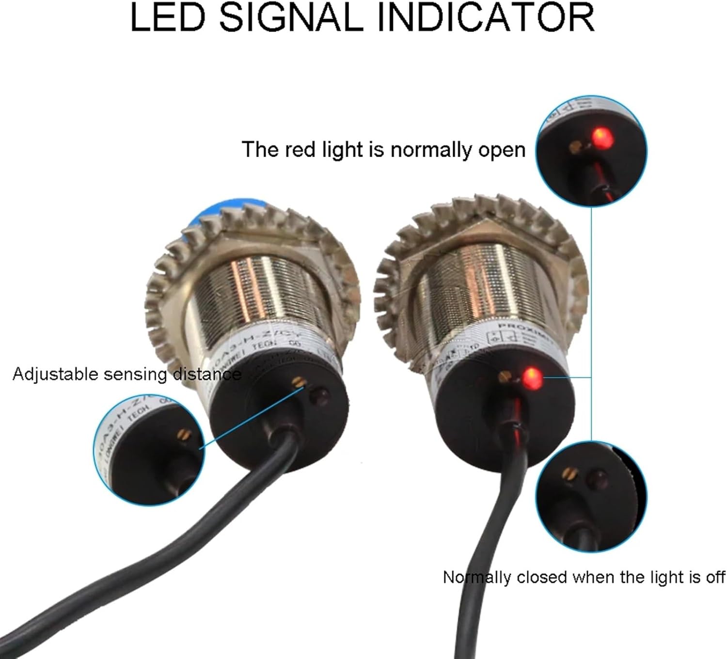 M30 Capacitive Proximity Sensor Accurate 10mm 20mm Level Sensing NPN Switches Line Length 2m(Non-Shield (20mm),NPN NC)