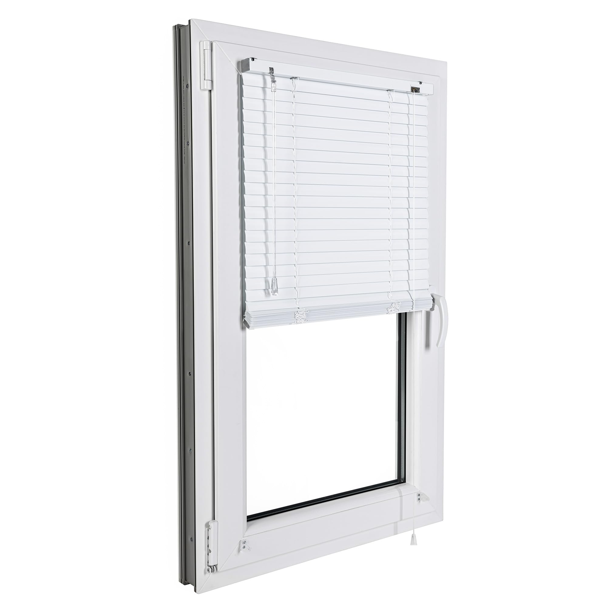 Tenda Veneziana Alluminio 95x100cm Bianco - Persiana Regolabile Con Montaggio Senza Foratura - Foto 11