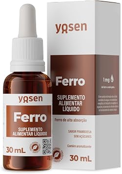 Ferro Bisglicinato Ydrosolv Yosen Líquido 30mL - Alta Absorção