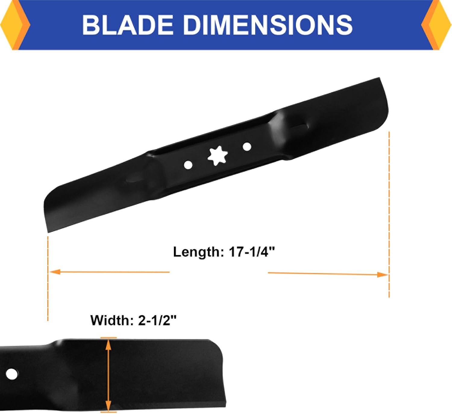 (3 Pack) Replacement Lawn Mower Medium Lift Blades 2-in-1 for Cub Cadet Troy Bilt MTD 942-05052A 742-05052A - Fits RZT-L50 S50 XT1 GT50 LT50 XT2-50” Deck