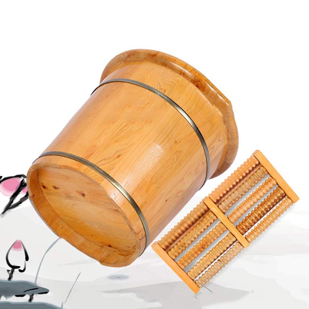 Vaschetta per pediluvi in ​​Botte di Legno per Piedi in ammollo, pediluvio Rilassante, Grande Vasca per pediluvio, Secchio per Piedi in Materiale Addensato.Pratico Comfortable Anniversary