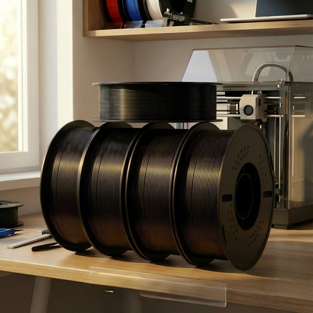 Silk PLA Filament 1.75mm for 3D Printer, Metallic Gold Sheen, 1kg x 5 Rolls (2.2lbs x 5), 5 Pack, Dimensional Accuracy +/- 0.02mm (Silk Silve)