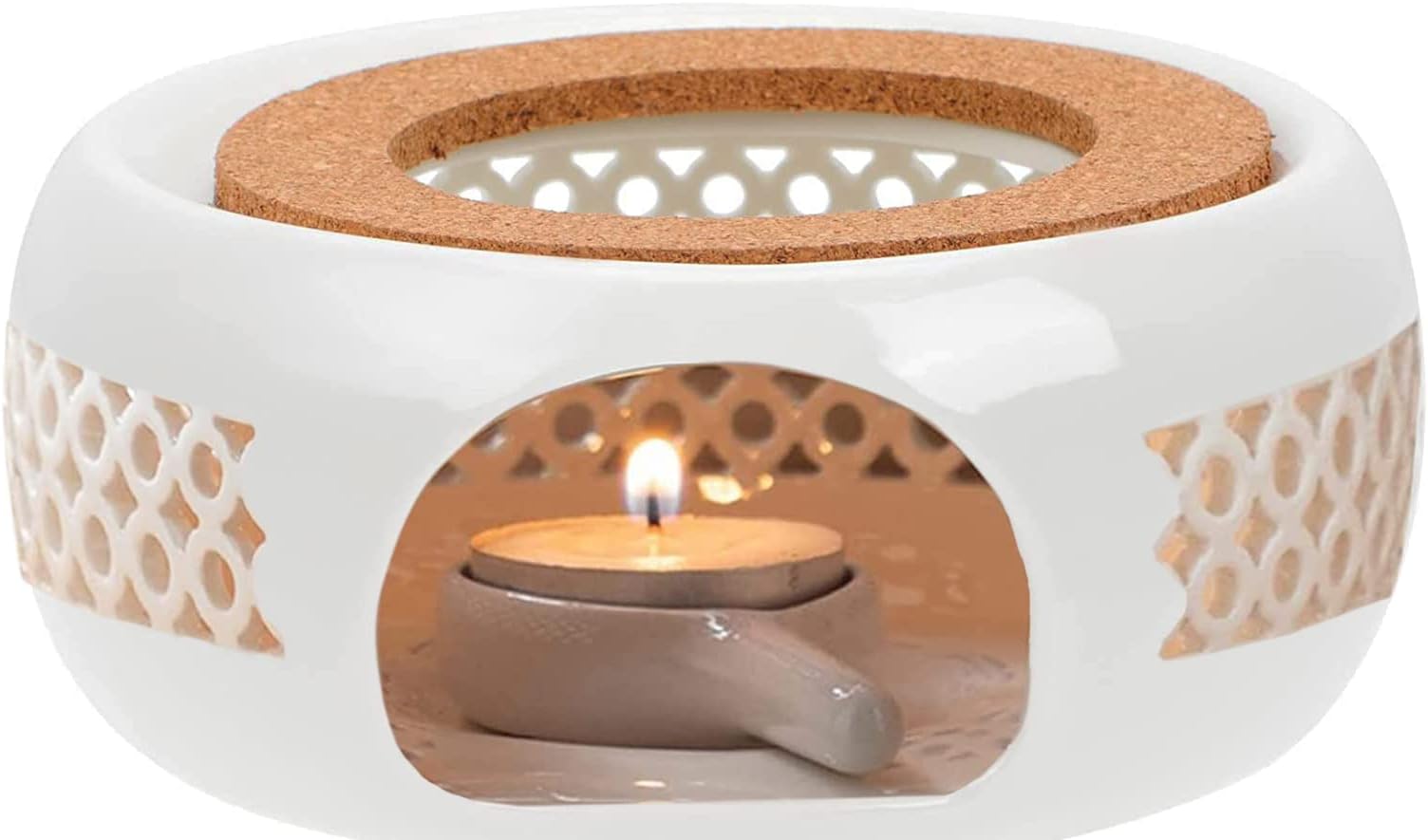 Angju Ceramic Teapot Warmer,Design for Glass Teapot Ceramic Teapot and Other Heatproof Dish Warming Use