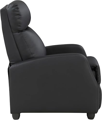 Miniatura 5 de Lexicon Barbal - Silla reclinable de piel sintética de 27 pulgadas de ancho, color negro