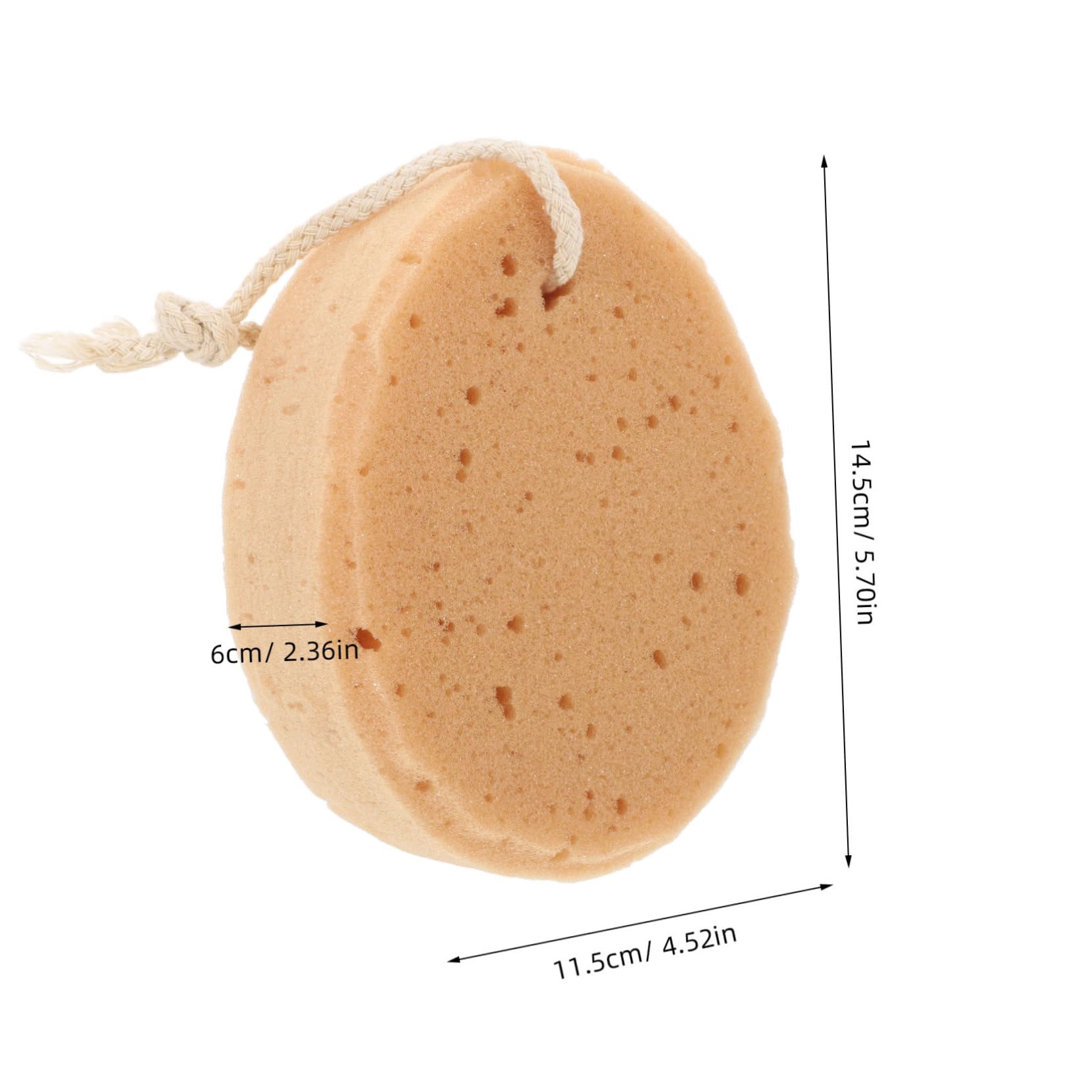 PACKOVE 5Pcs Honeycomb Bath Sponge Artificial Seaweed Sponge for Adults Exfoliating Cleansing Shower Supplies with Hanging Rope Brown