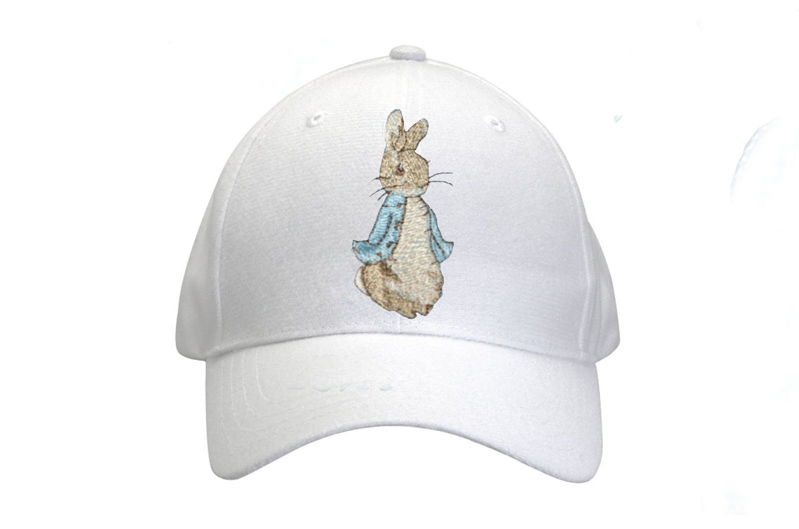 Sew Sew Special Boys White ’S Personalised Peter The Rabbit Base Ball Cap. (White)