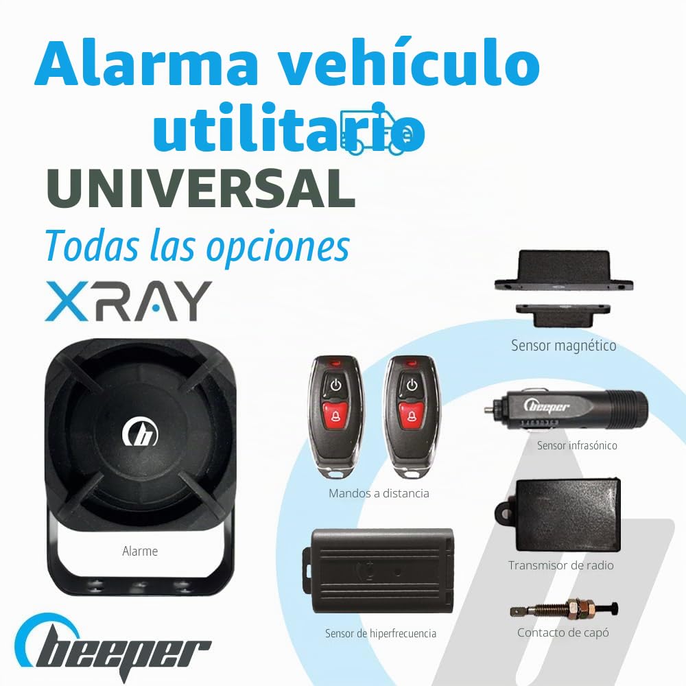 Beeper XR5VUL Alarma Universal para Vehículos Comerciales Profesionales