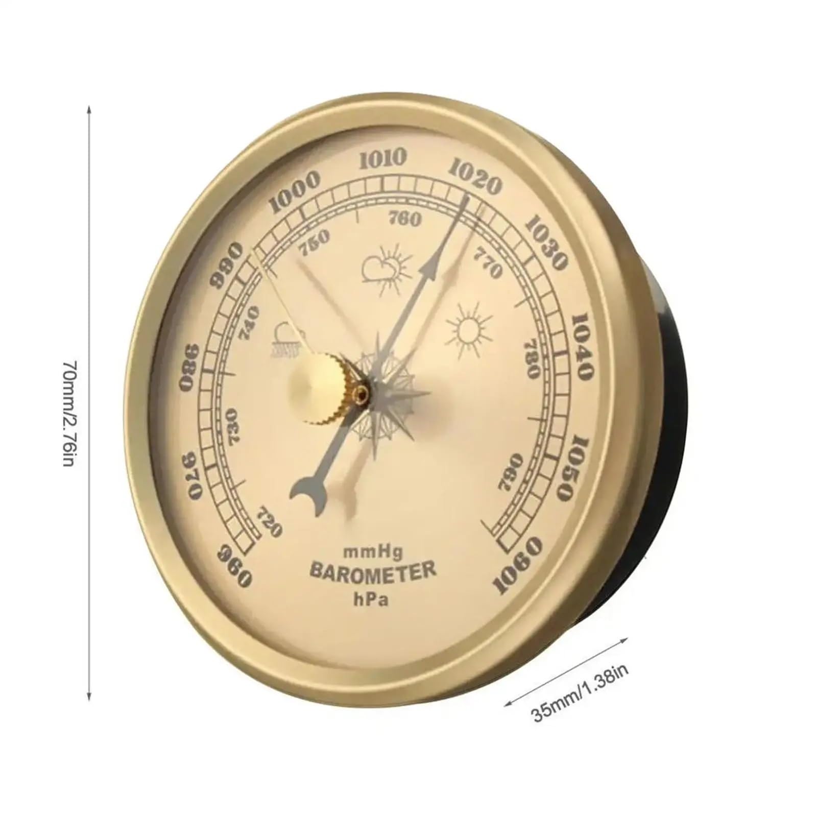 Barometro Barometro da pesca domestico 960-1060hPa Manometro Stazione meteorologica appeso a parete in metallo