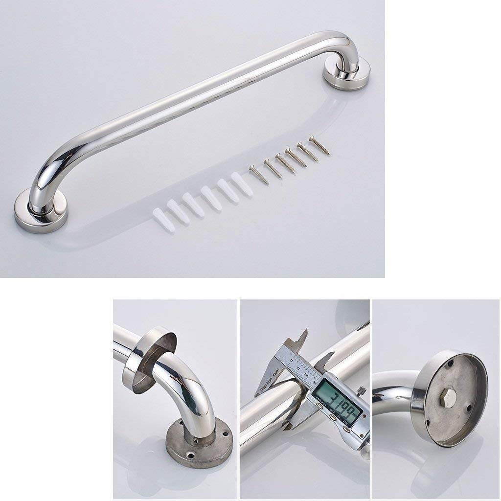 Barras de agarre de baño, rieles de seguridad de acero inoxidable para bañera y soporte de escaleras, mejora la estabilidad con estante de secado, fácil instalación, 38 cm de longitud