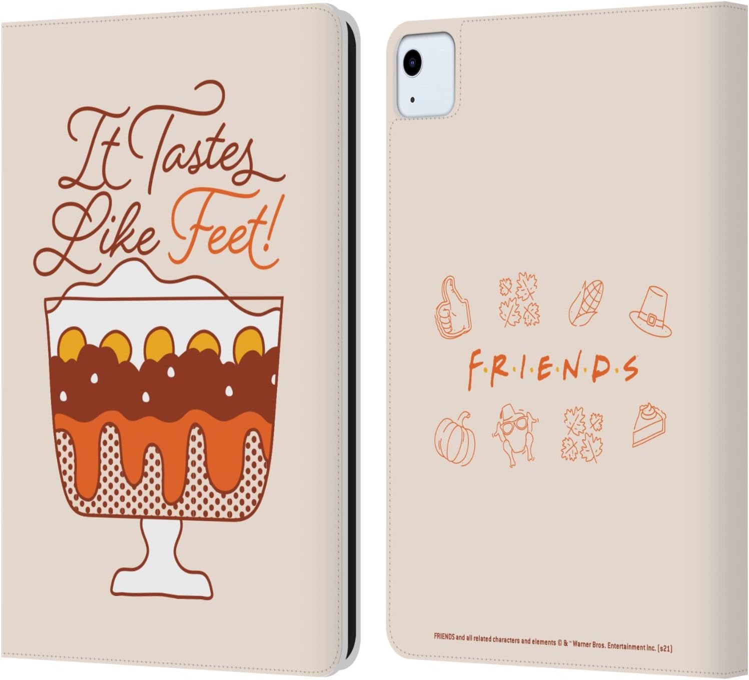 Head Case Designs Officially Licensed Friends TV Show Tastes Like Feet Key Art Leather Wallet Case Compatible with Apple iPad Air 11 2020/2022/2024/2025
