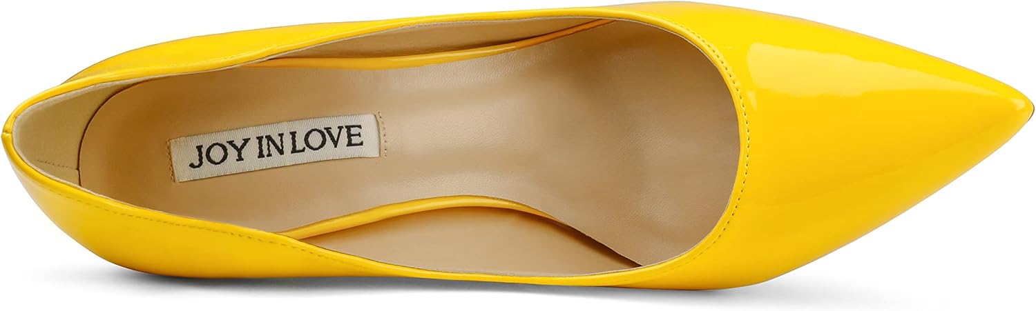 JOY IN LOVE Women's Pump Shoes 3.5" High Heels Pointy Toe Stiletto Pumps - Image 3