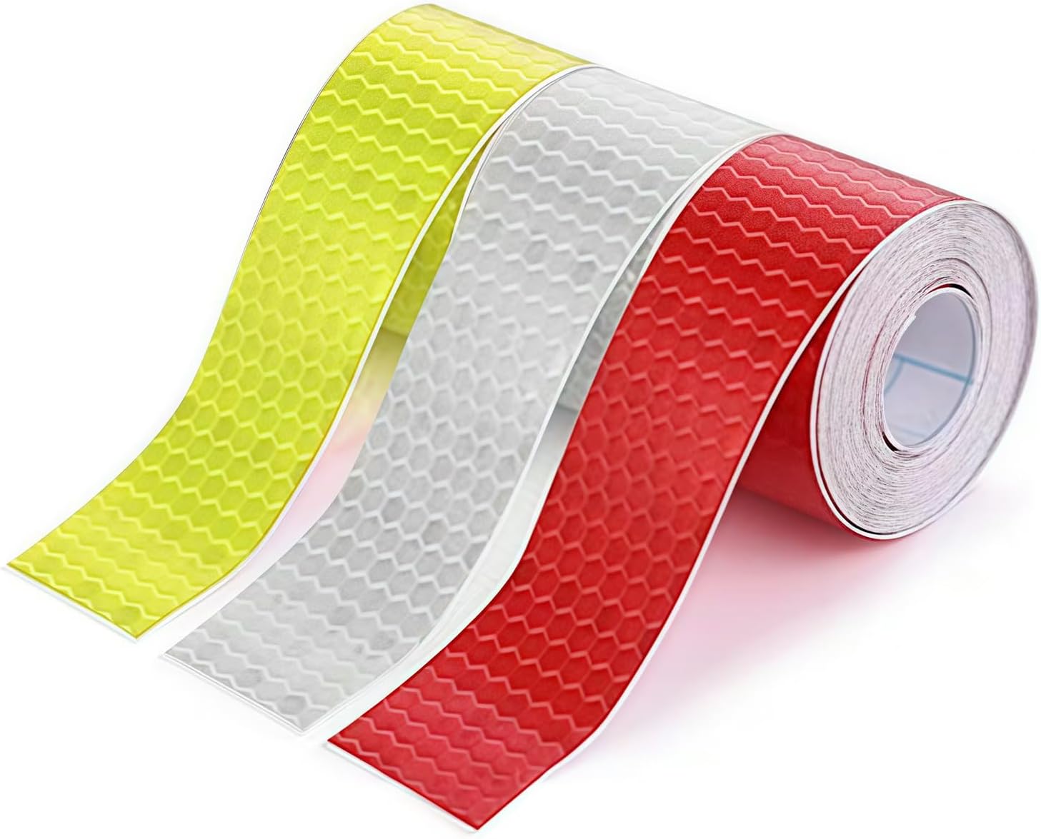 3 Rolls High-Visibility Reflective Tape - Waterproof Self-Adhesive Safety Stickers for Outdoor Nighttime Visibility, Trailers, Apparel, Vehicles (1 in x 30 ft.)