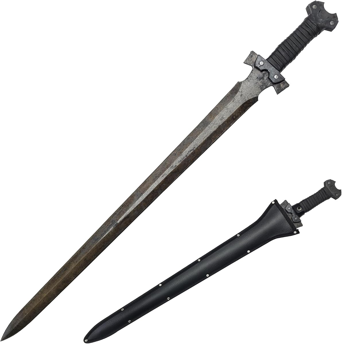 SV Handmade cast Manganese Steel Chopping Blade Sword, Full Tang, Outdoor, Hunting, Camping, Hiking, Survival, with Protective Cover, Multiple Styles to Choose from