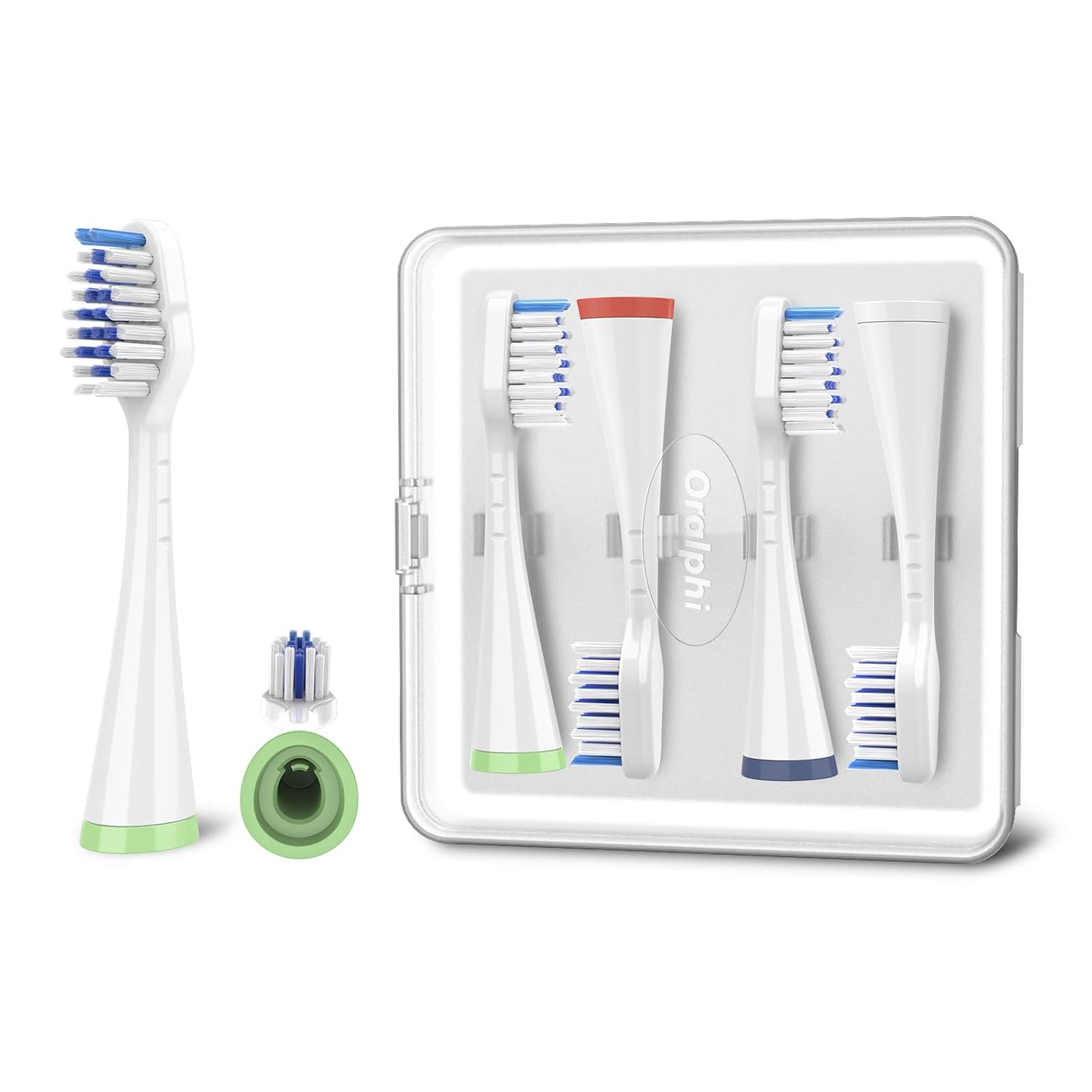 Toothbrush Replacement Heads for Waterpik Complete Care 5 0 9 0 CC-01 WP-861 STRB-4WW 4-Pack White