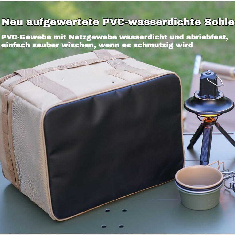 Camping Aufbewahrungstasche Mit Riesigem FassungsvermöGen, 30l/42l Campingbox, Camping Tasche, Faltbarer Organizer Campingboxen FüR Strand, Wander Und Outdoor