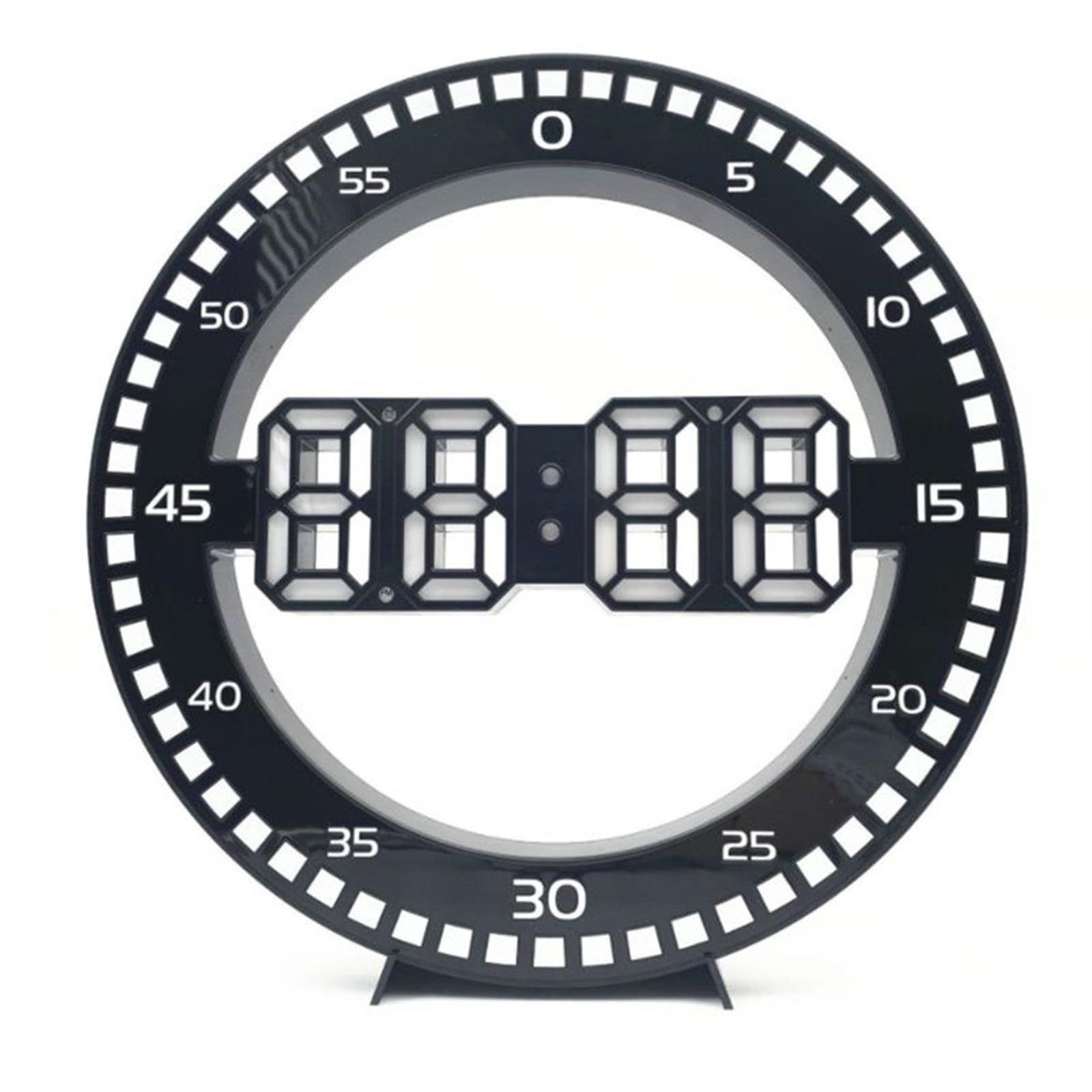 Carotoe White Led Electronic Clock With Quiet Operations Second Counter Automatic Brightness Multifunctional Home Decors Jump Second Clock With Countdown Feature