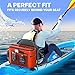 TidyFriend Kayak Cooler - Waterproof Seat Back Cooler - Compatible with Lawn-Chair Style Seats, Keeps Drinks Cool All Day Kayaking (Orange)