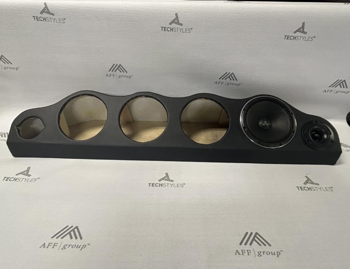 Speaker Panel for 4-6.5 Midrange Speakers Black Vinyl Finish, Compatible with Deaf Bonce Speakers