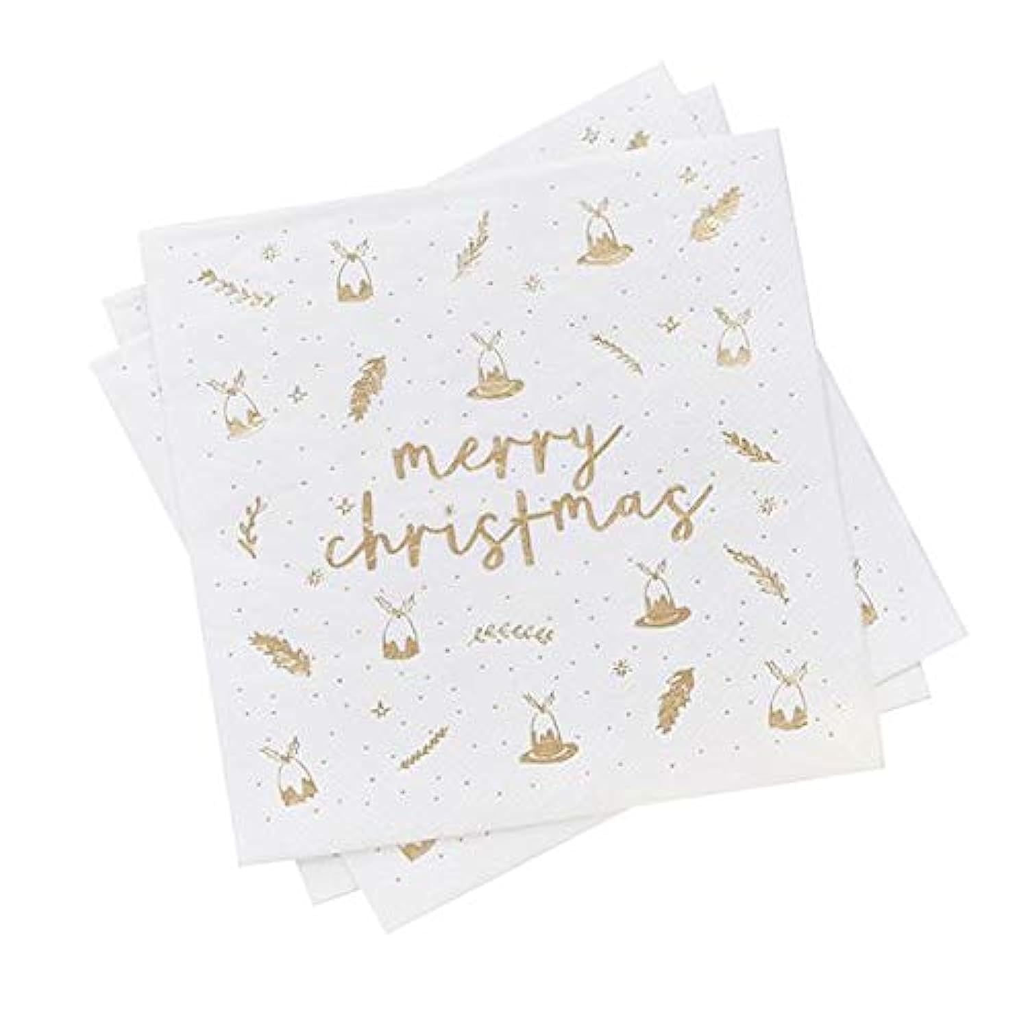 Club Green Merry Christmas. 3Ply. Pack of 20